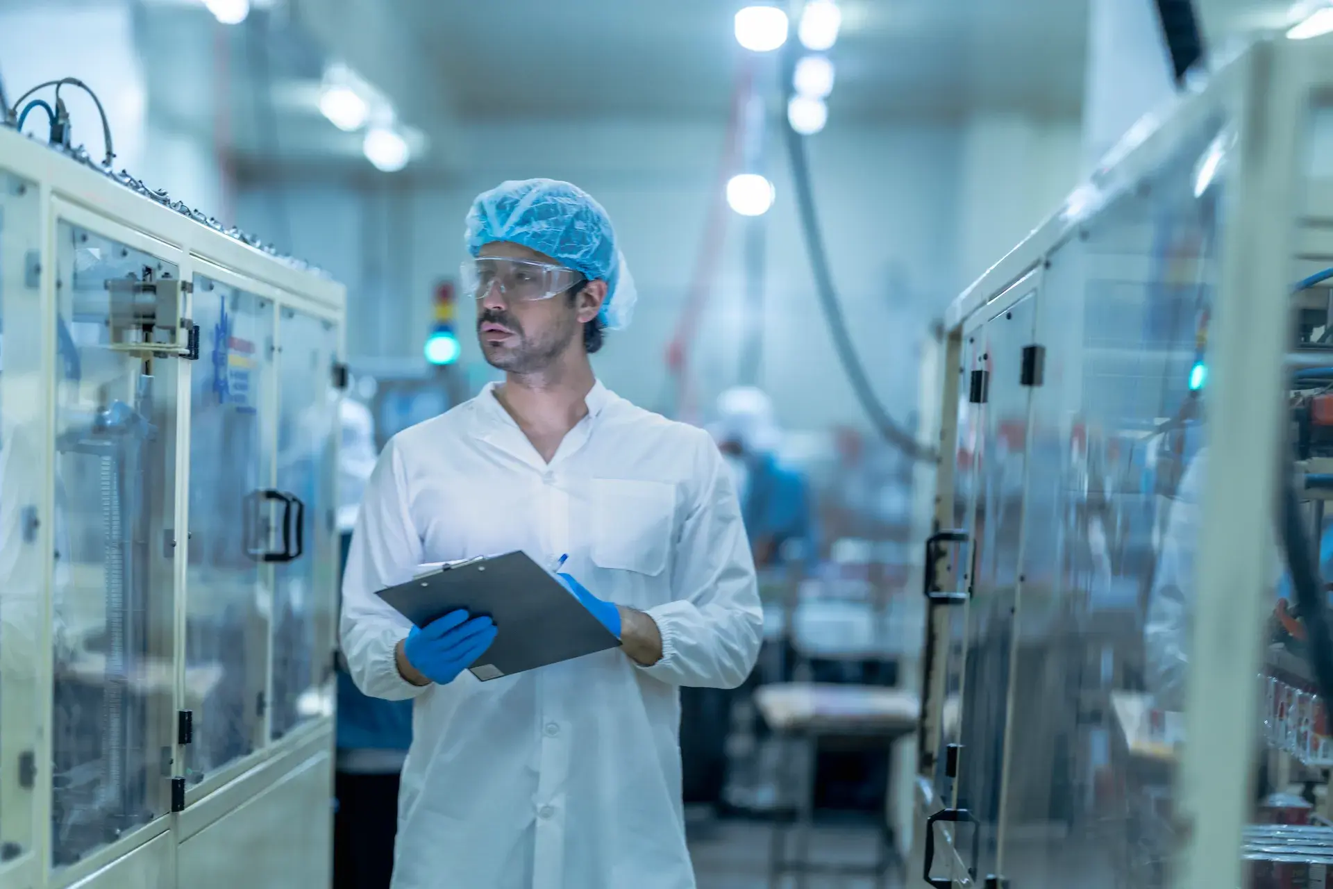 A food processing supervisor wearing protective ge 2025 01 23 22 27 09 utc